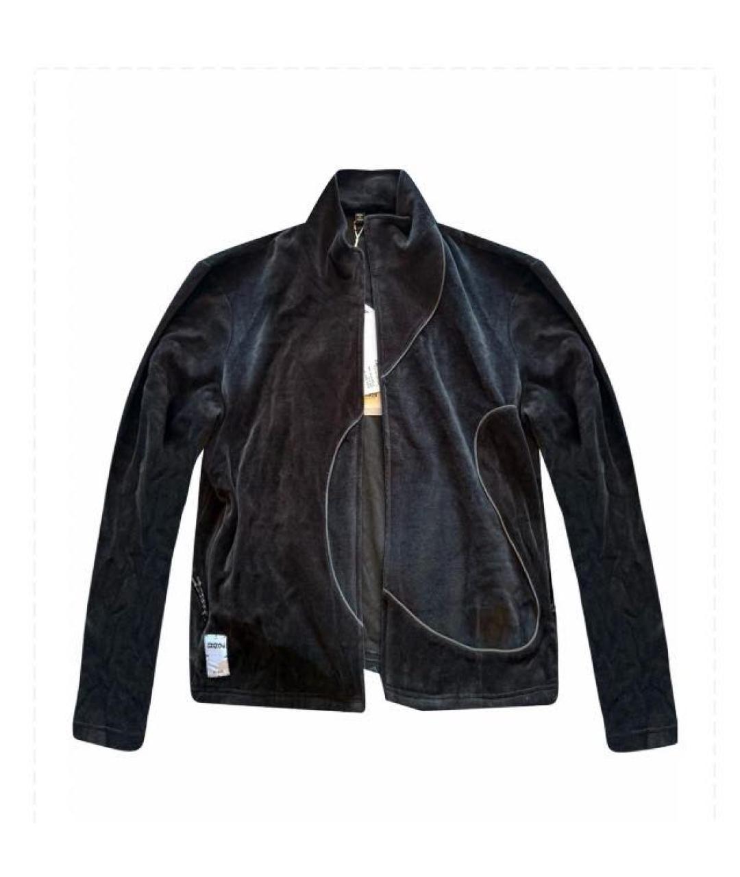 MCQ ALEXANDER MCQUEEN Черный велюровый кардиган, фото 5