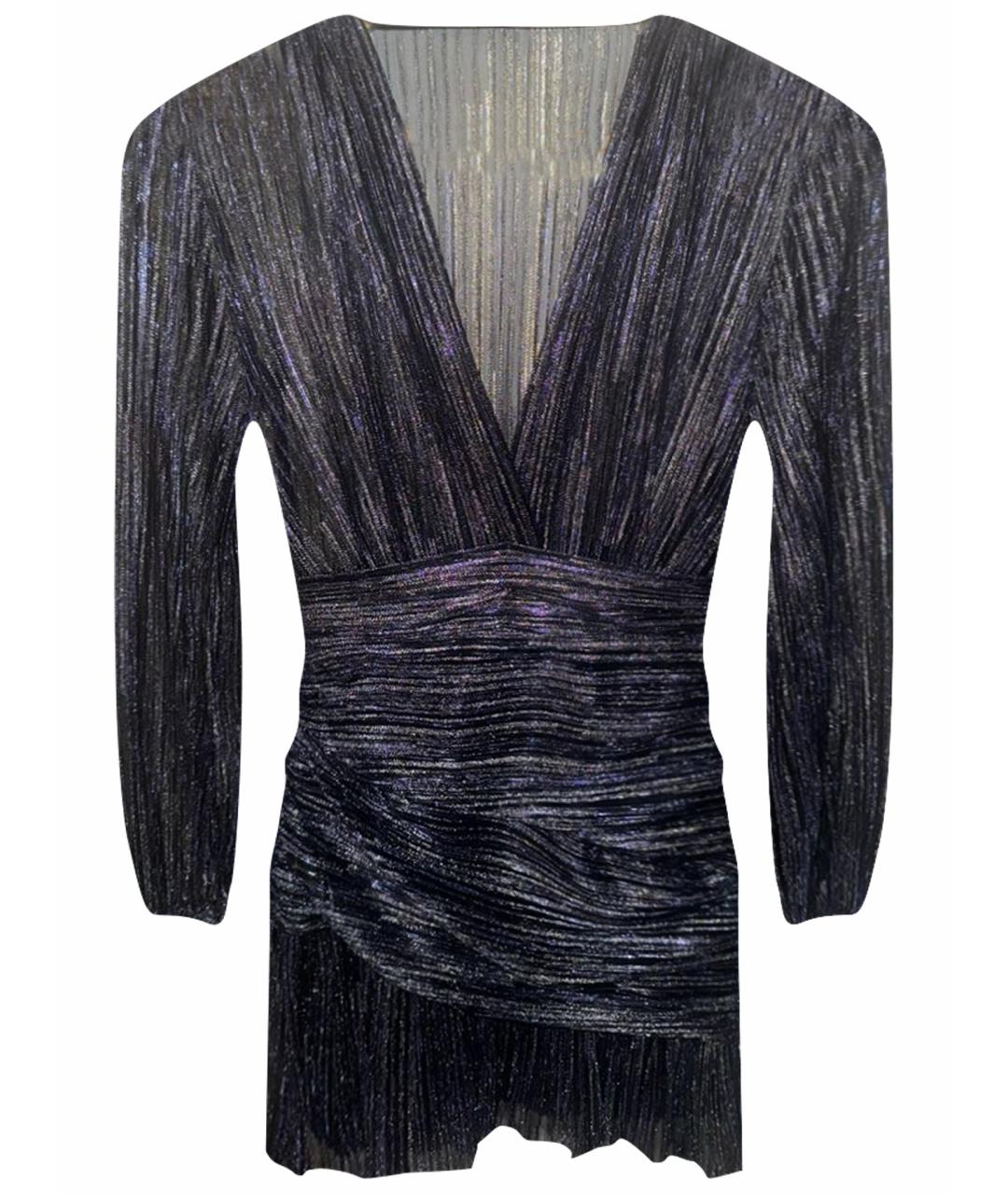 MAJE Темно-синее синтетическое коктейльное платье, фото 1