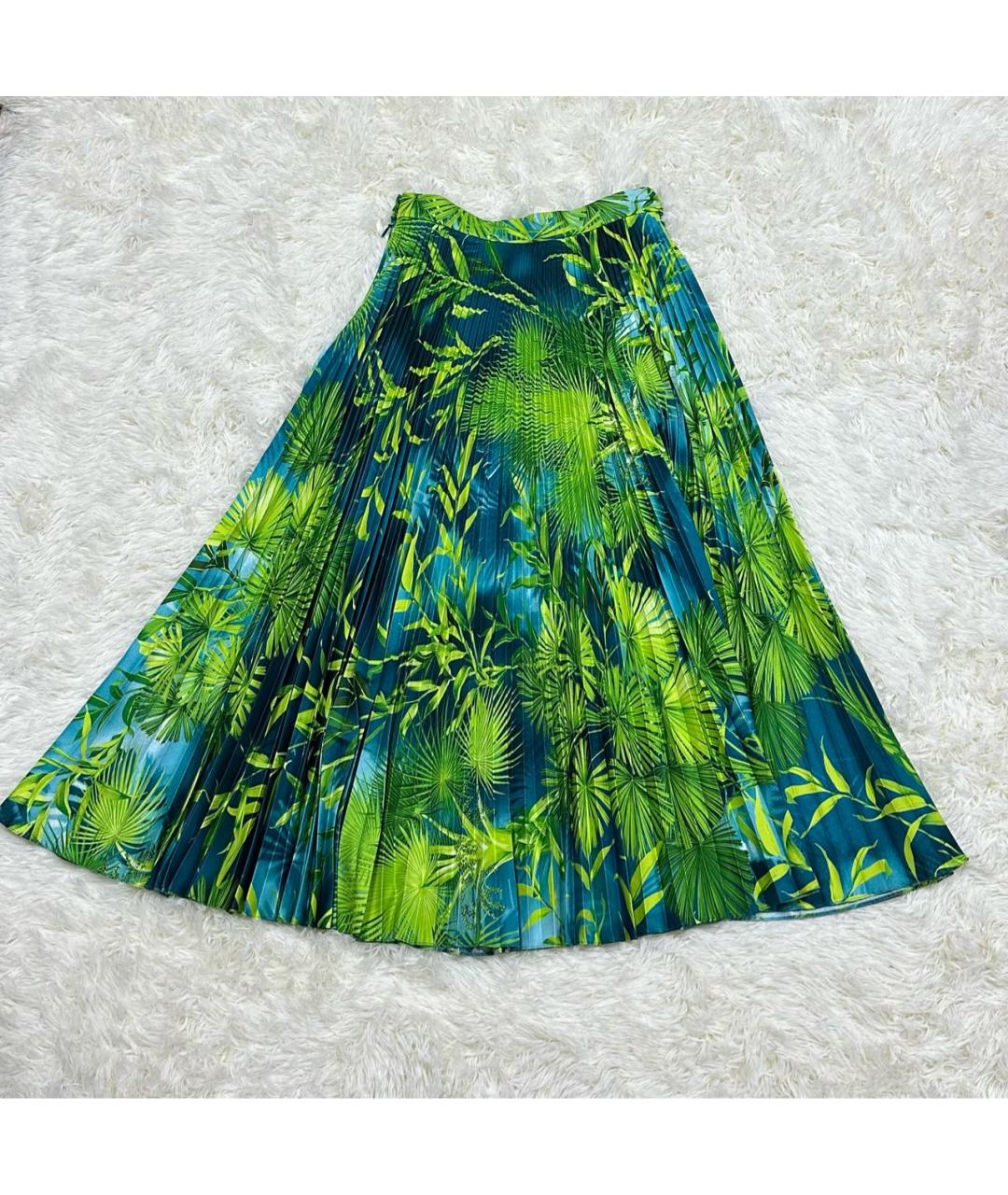 VERSACE Зеленая юбка миди, фото 5