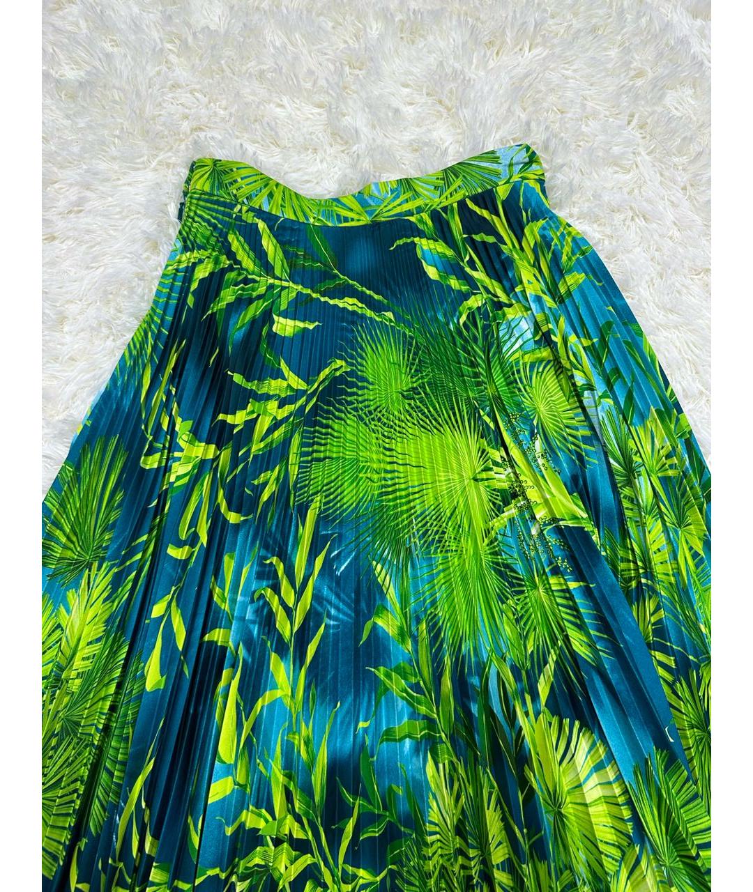 VERSACE Зеленая юбка миди, фото 2