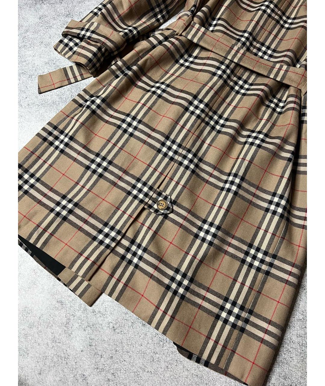 BURBERRY Бежевое шерстяное пальто, фото 8