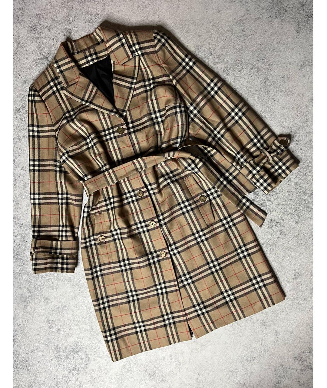 BURBERRY Бежевое шерстяное пальто, фото 9