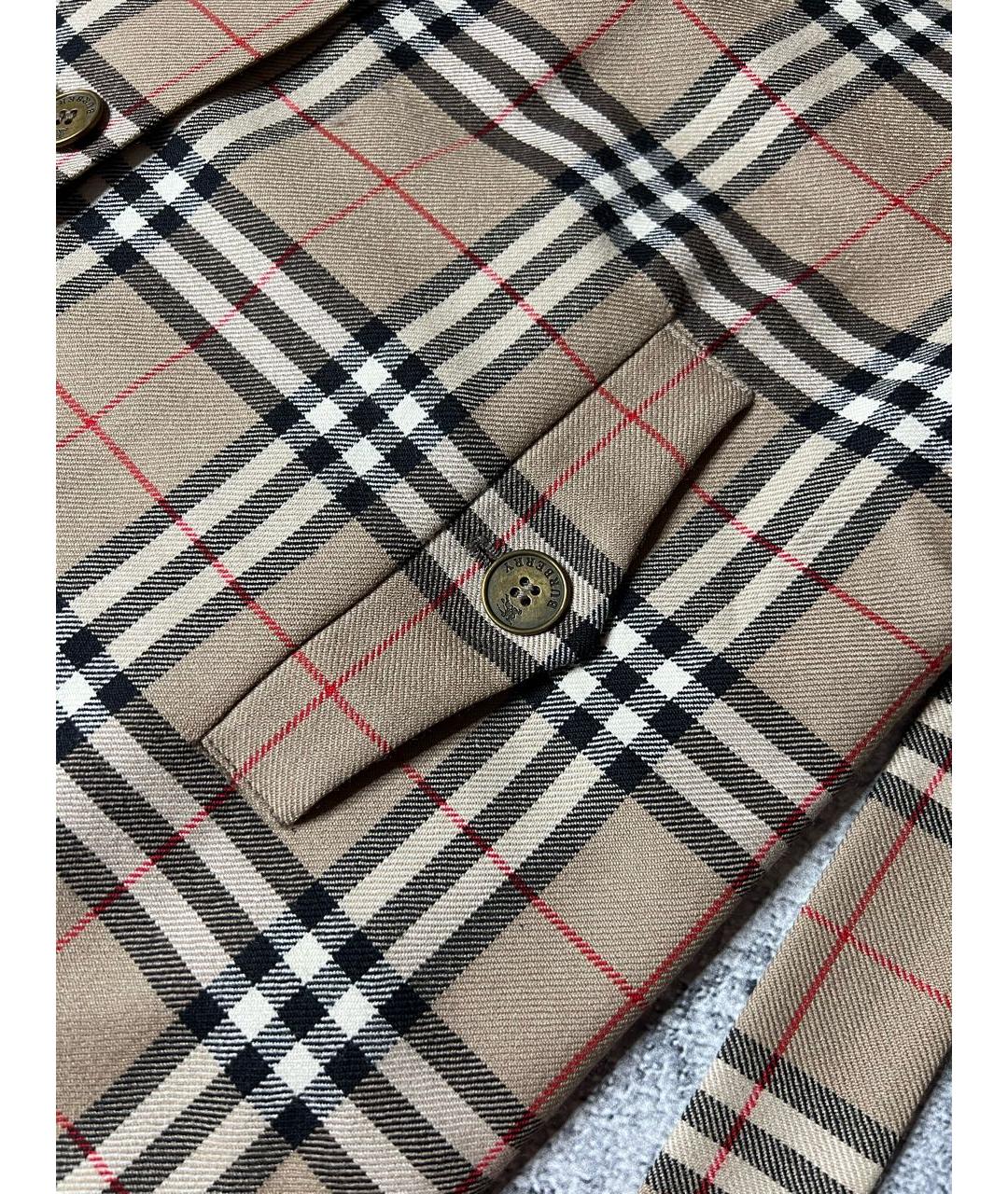 BURBERRY Бежевое шерстяное пальто, фото 5