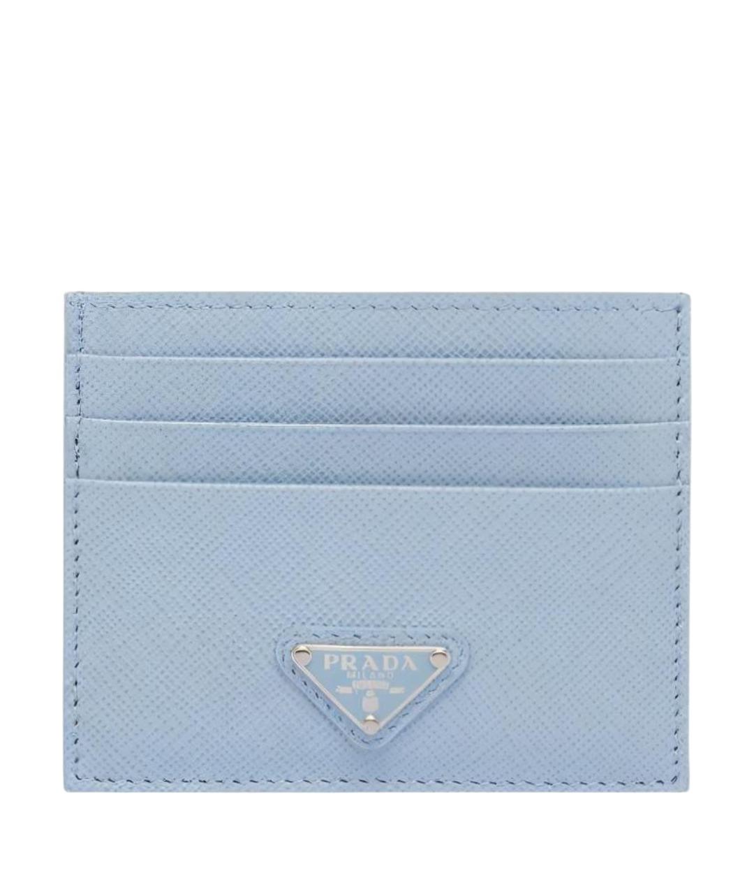 PRADA Голубой кожаный кардхолдер, фото 1