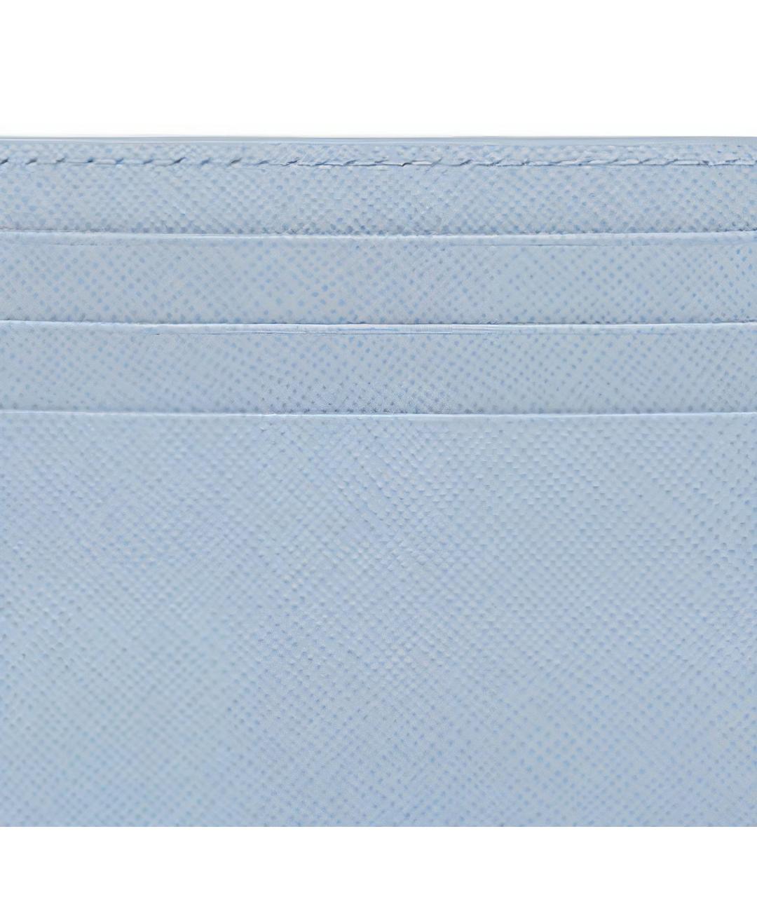 PRADA Голубой кожаный кардхолдер, фото 5