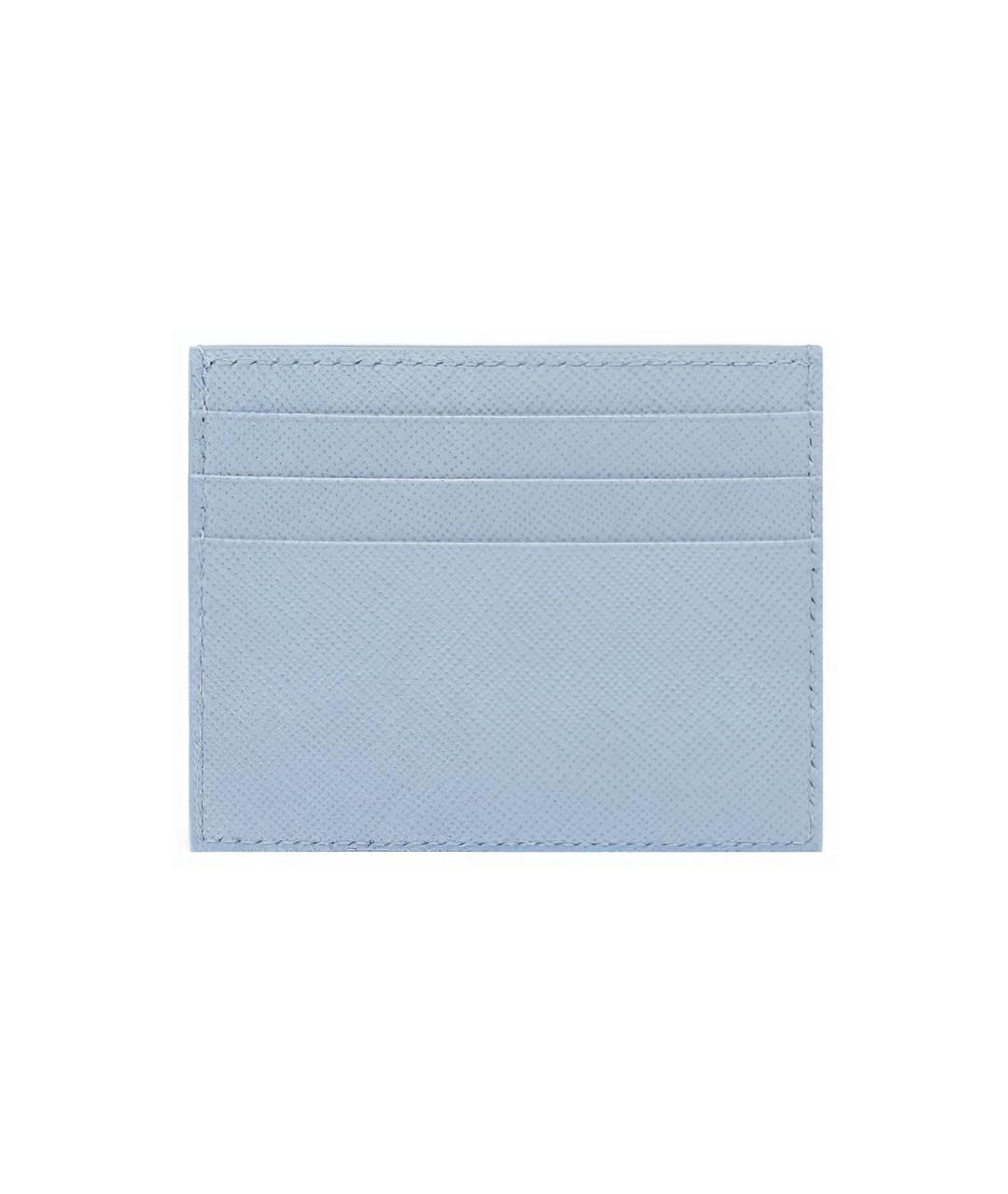 PRADA Голубой кожаный кардхолдер, фото 2