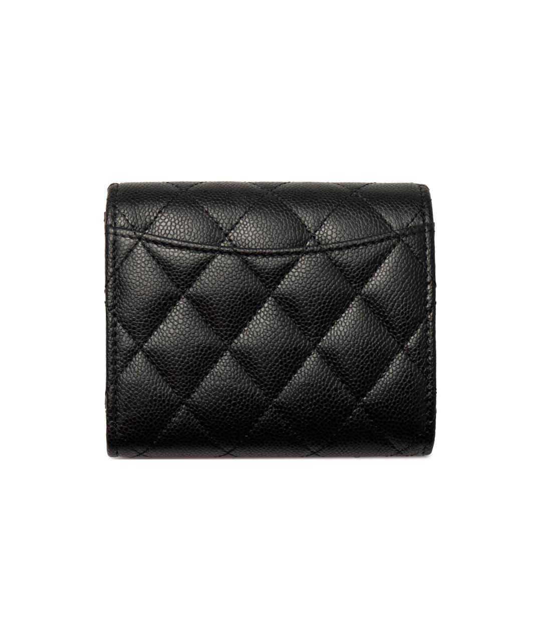CHANEL Черный кожаный кошелек, фото 3