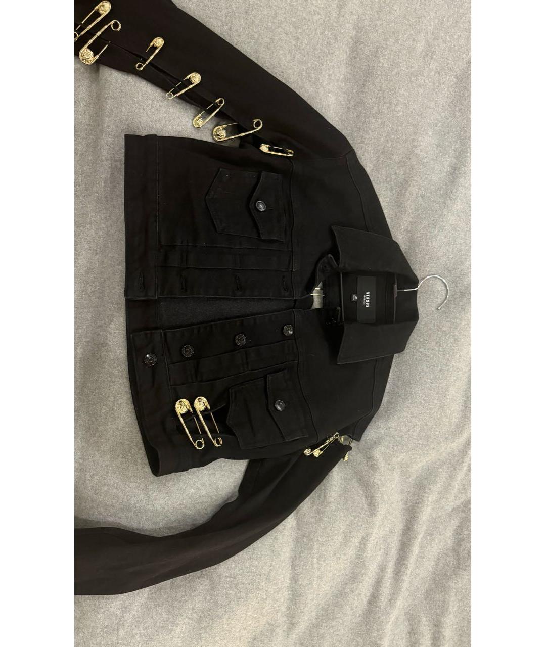 VERSUS VERSACE Черная деним куртка, фото 5