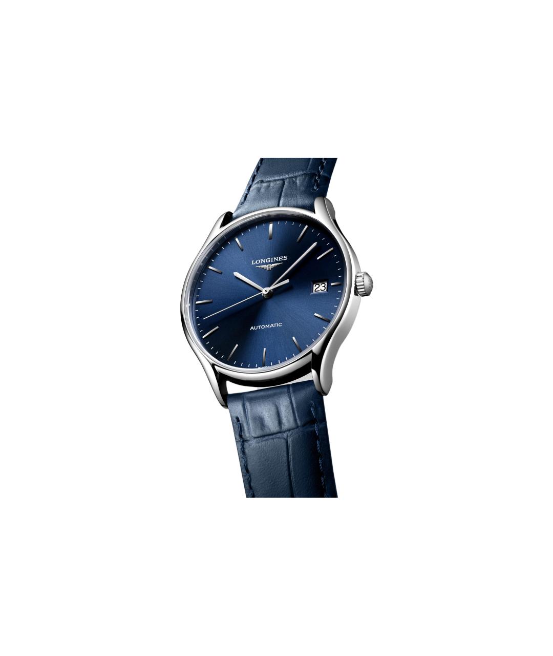 LONGINES Синие стальные часы, фото 2