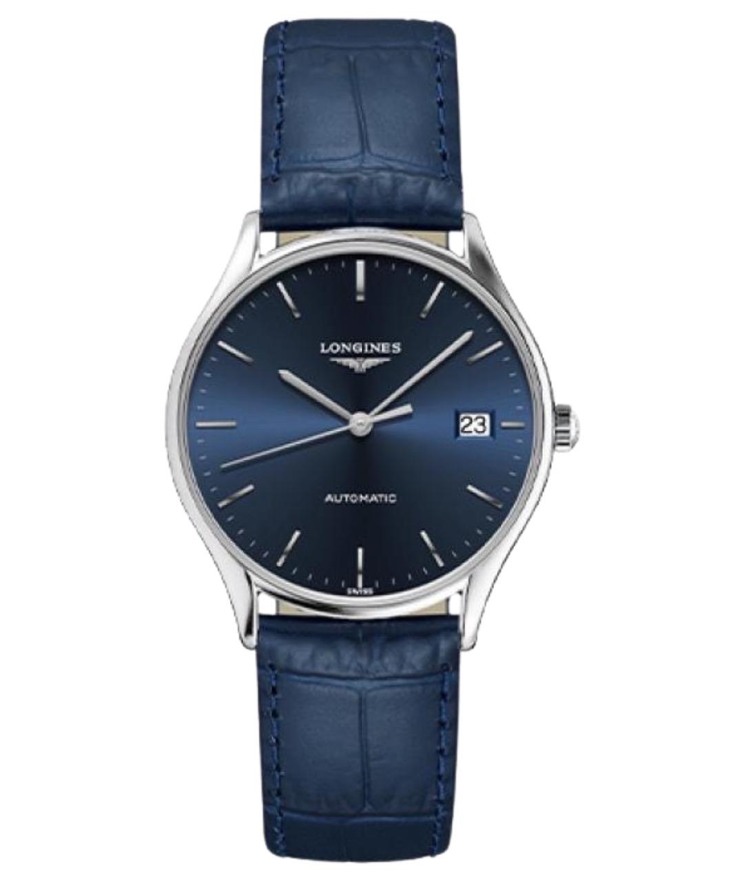LONGINES Синие стальные часы, фото 1
