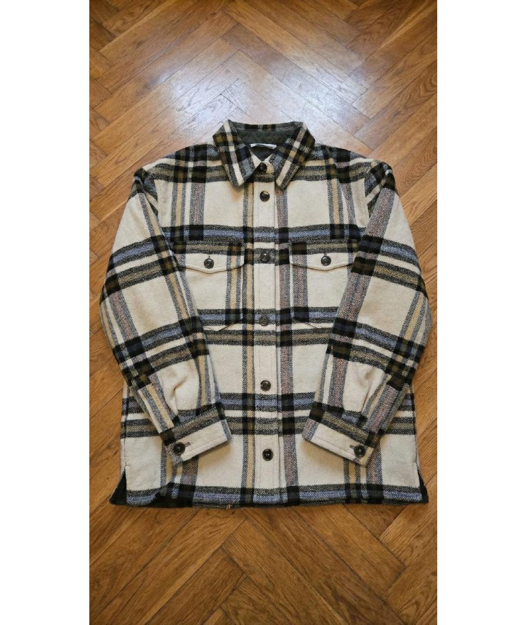 ISABEL MARANT Бежевое полиэстеровое пальто, фото 8