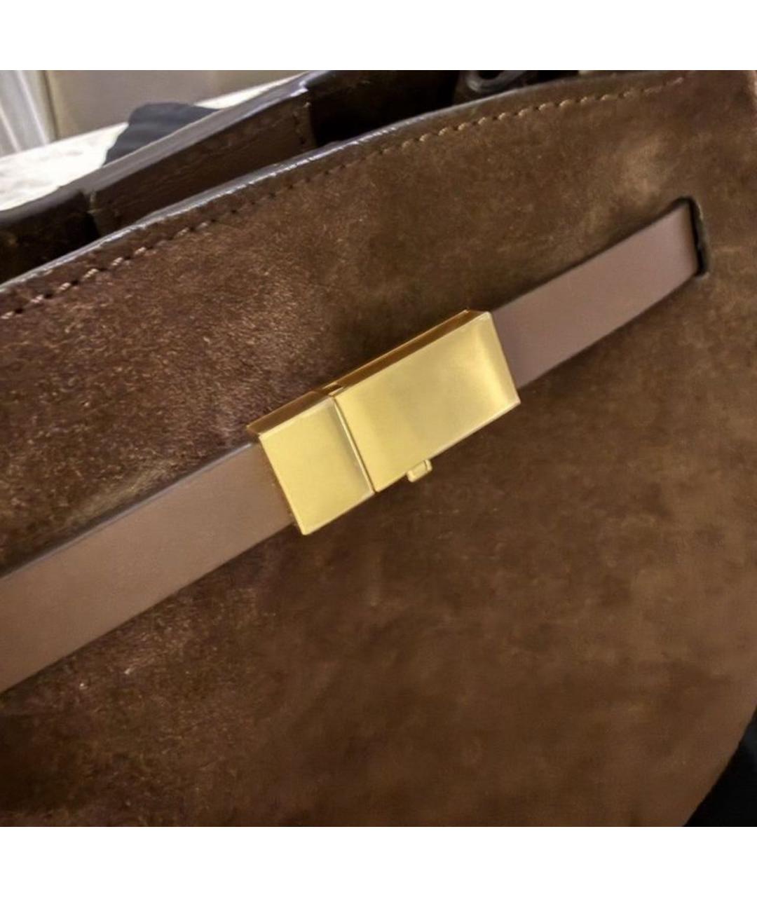 DEMELLIER Коричневая замшевая сумка тоут, фото 6