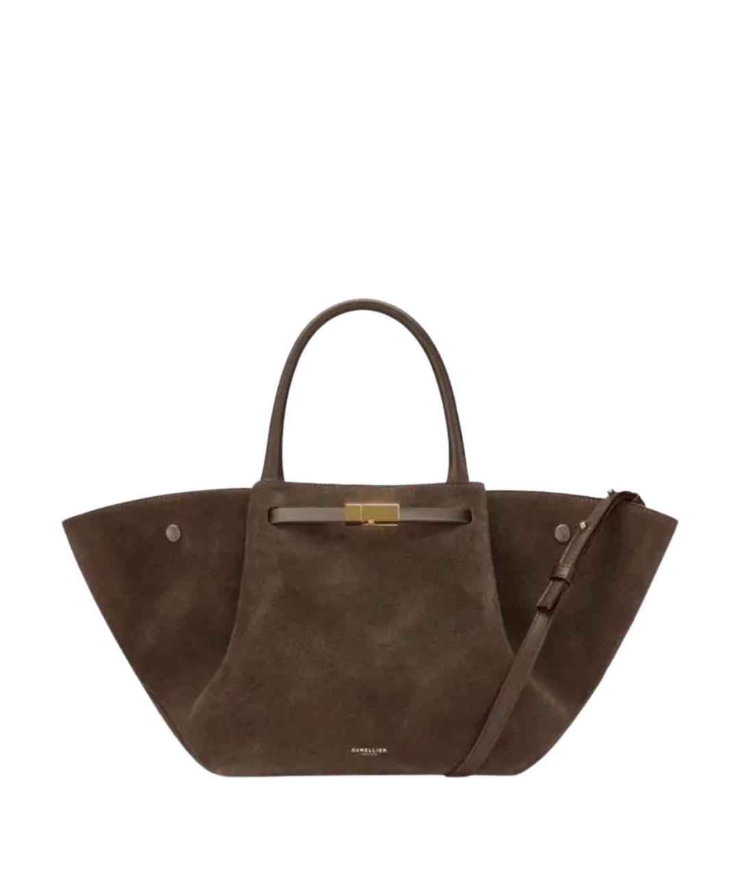 DEMELLIER Коричневая замшевая сумка тоут, фото 1