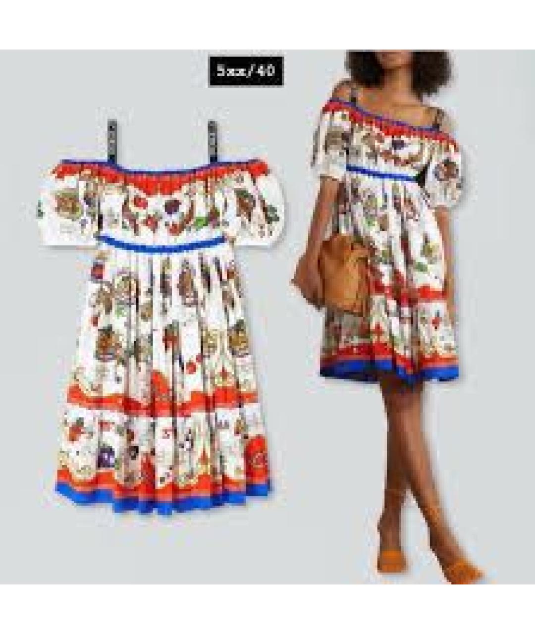 DOLCE&GABBANA Мульти хлопковый сарафан, фото 5