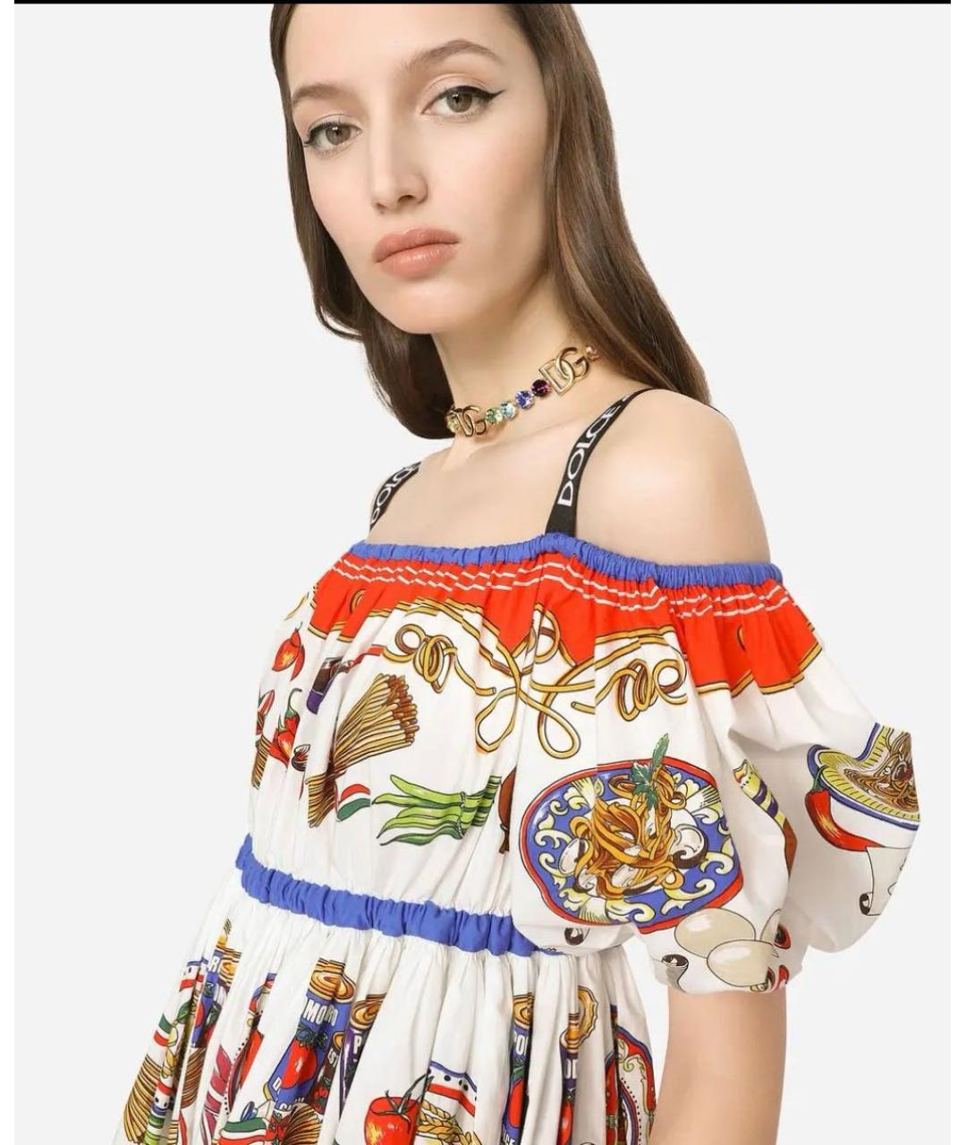 DOLCE&GABBANA Мульти хлопковый сарафан, фото 4