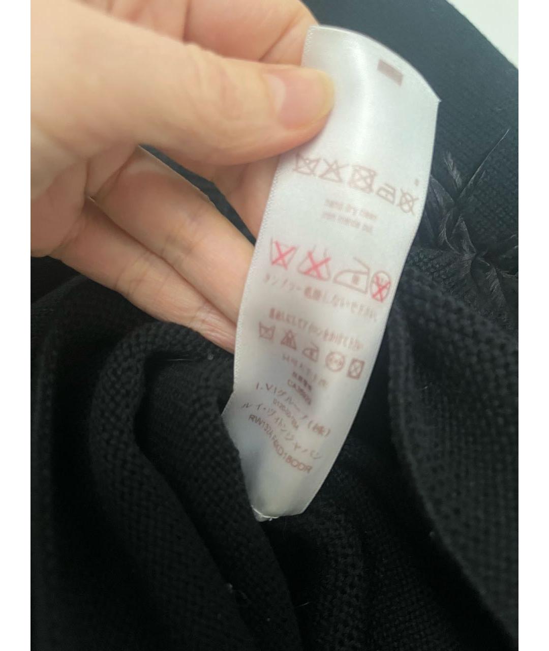 LOUIS VUITTON Черное шерстяное коктейльное платье, фото 6