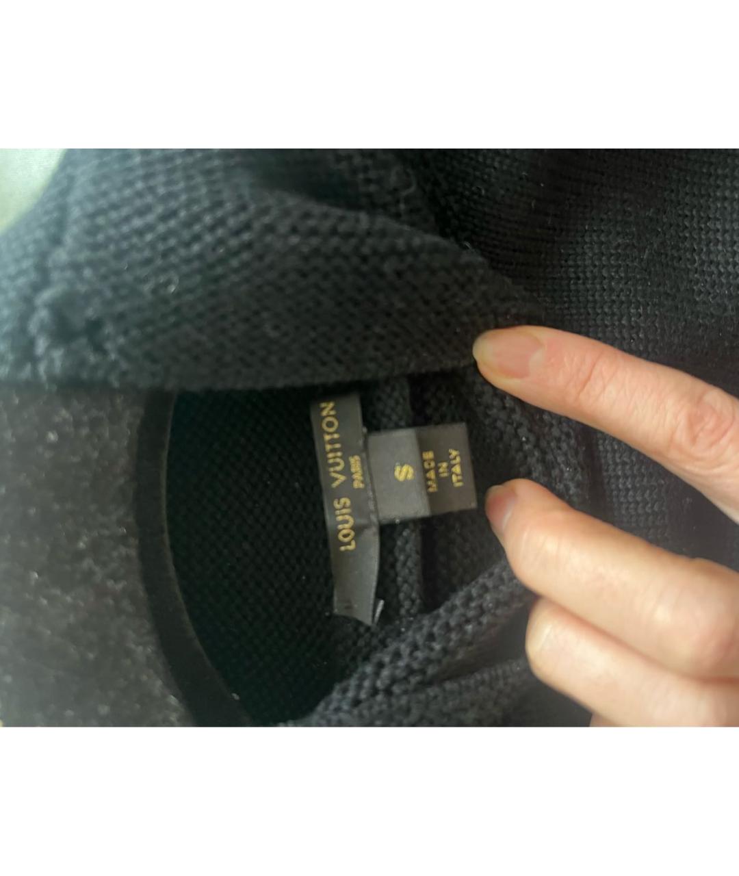 LOUIS VUITTON Черное шерстяное коктейльное платье, фото 4