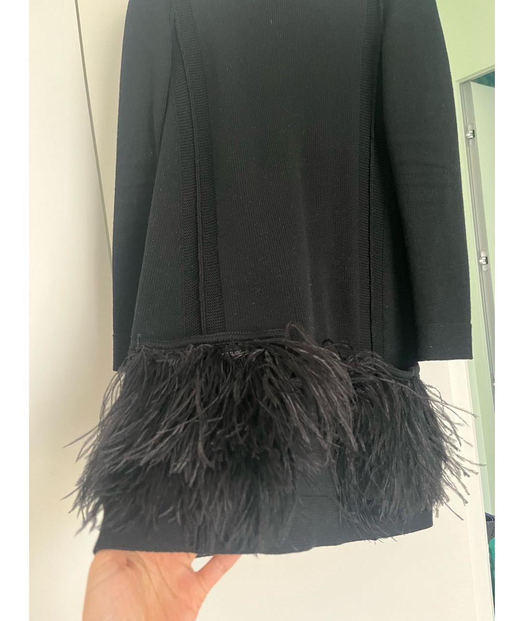 LOUIS VUITTON Черное шерстяное коктейльное платье, фото 3