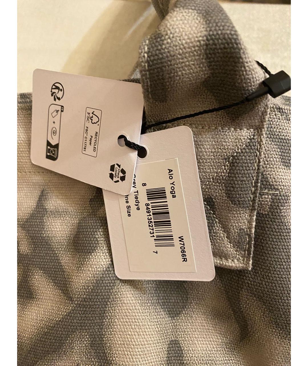 ALO YOGA Серая тканевая дорожная/спортивная сумка, фото 2