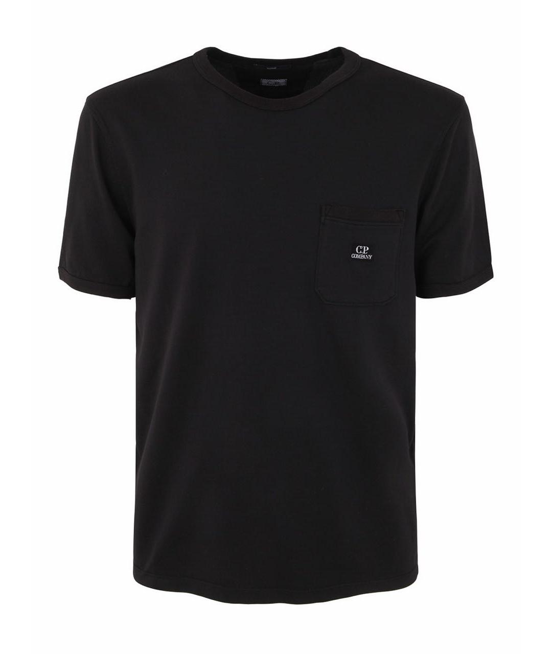 CP COMPANY Черная хлопковая футболка, фото 1
