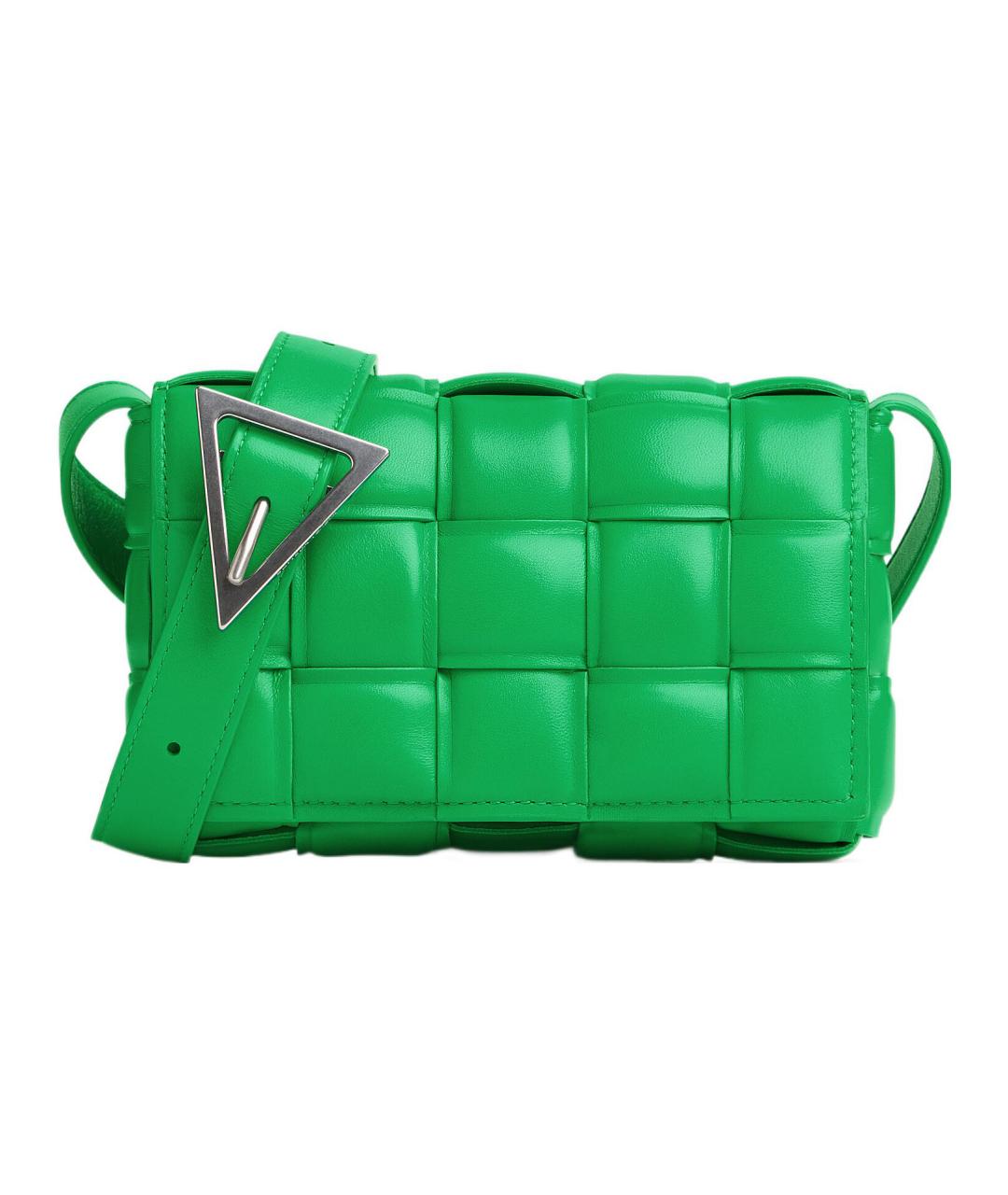 BOTTEGA VENETA Зеленая кожаная сумка через плечо, фото 1