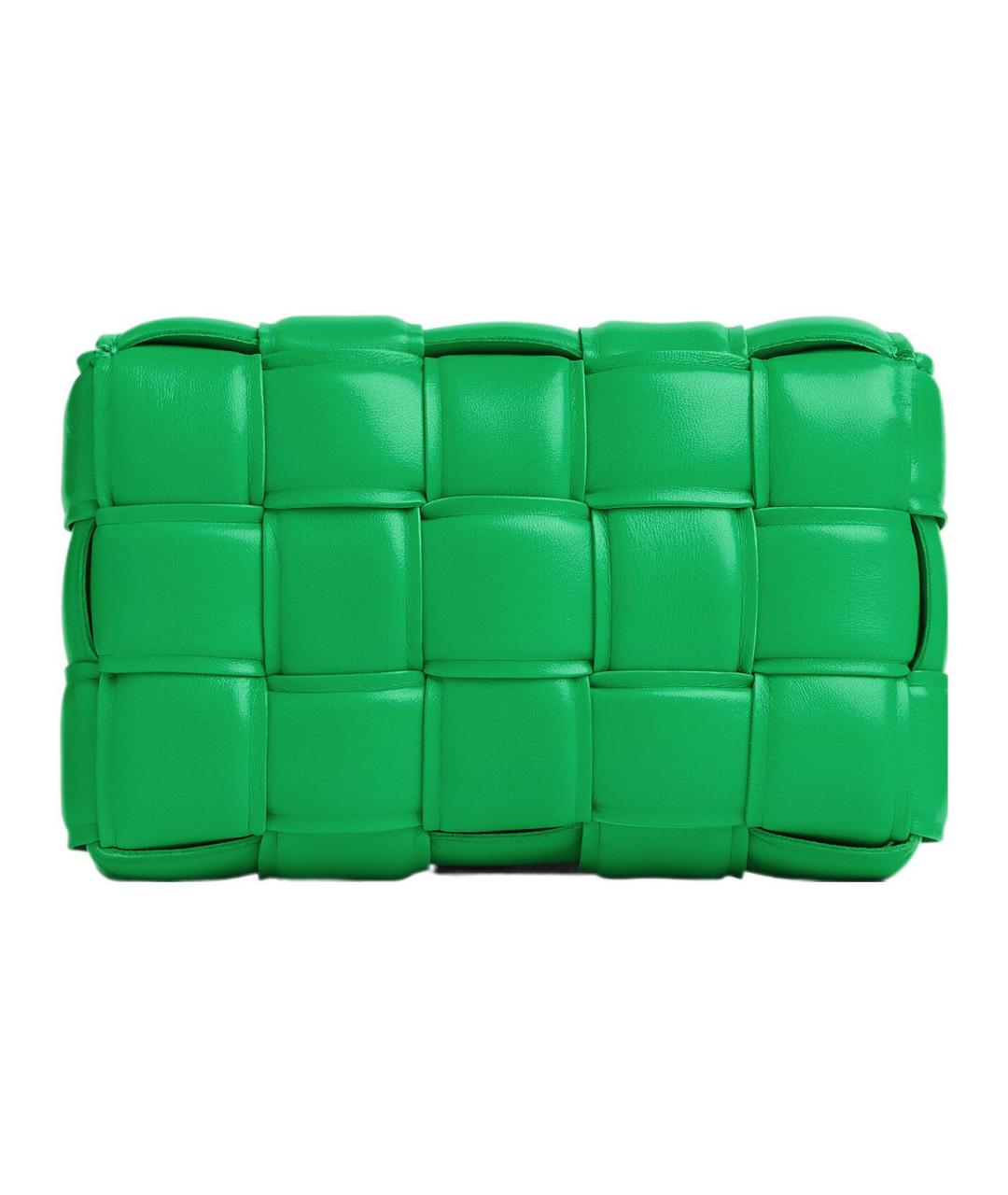 BOTTEGA VENETA Зеленая кожаная сумка через плечо, фото 3