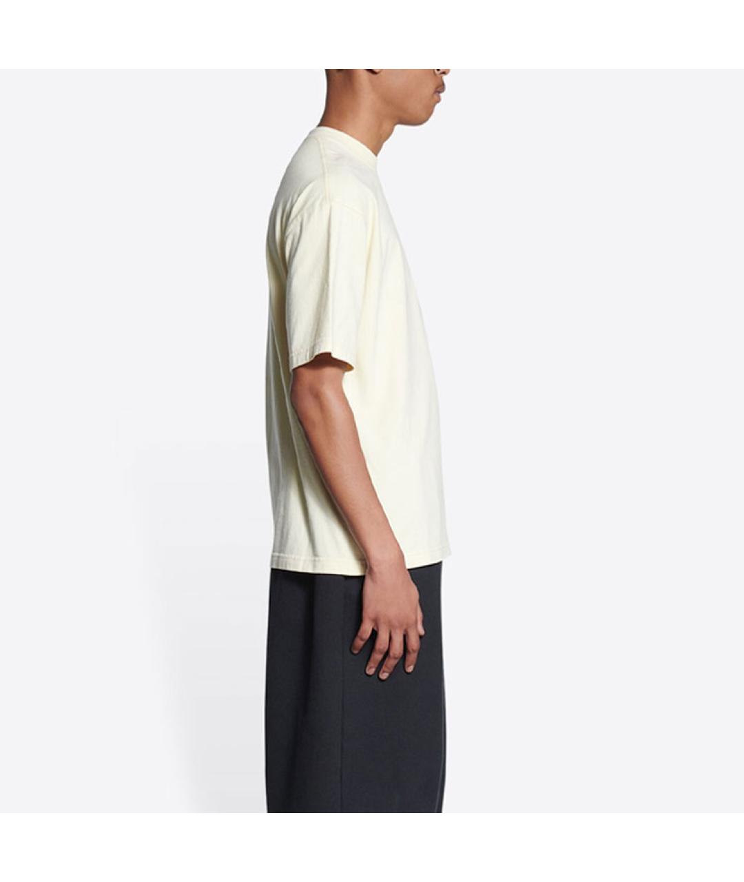BALENCIAGA Бежевая футболка, фото 5
