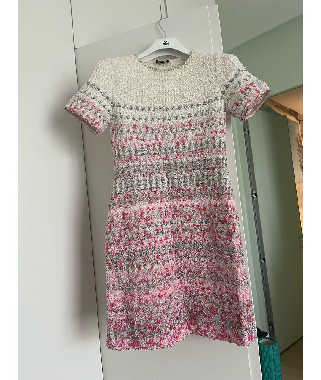 CHANEL Розовое кашемировое коктейльное платье, фото 6