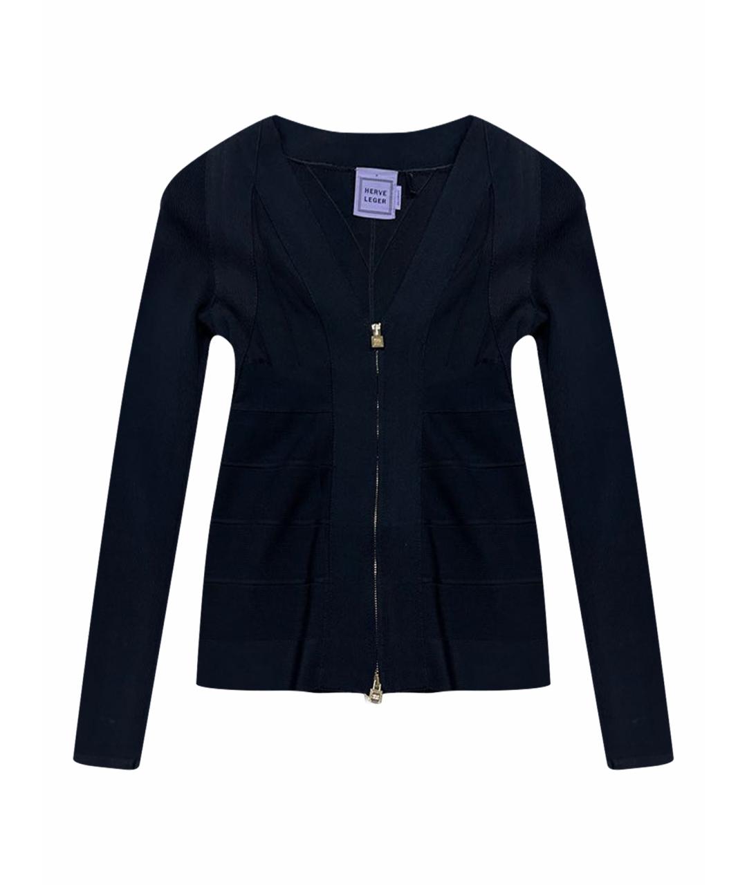 HERVE LEGER Черный вискозный кардиган, фото 1