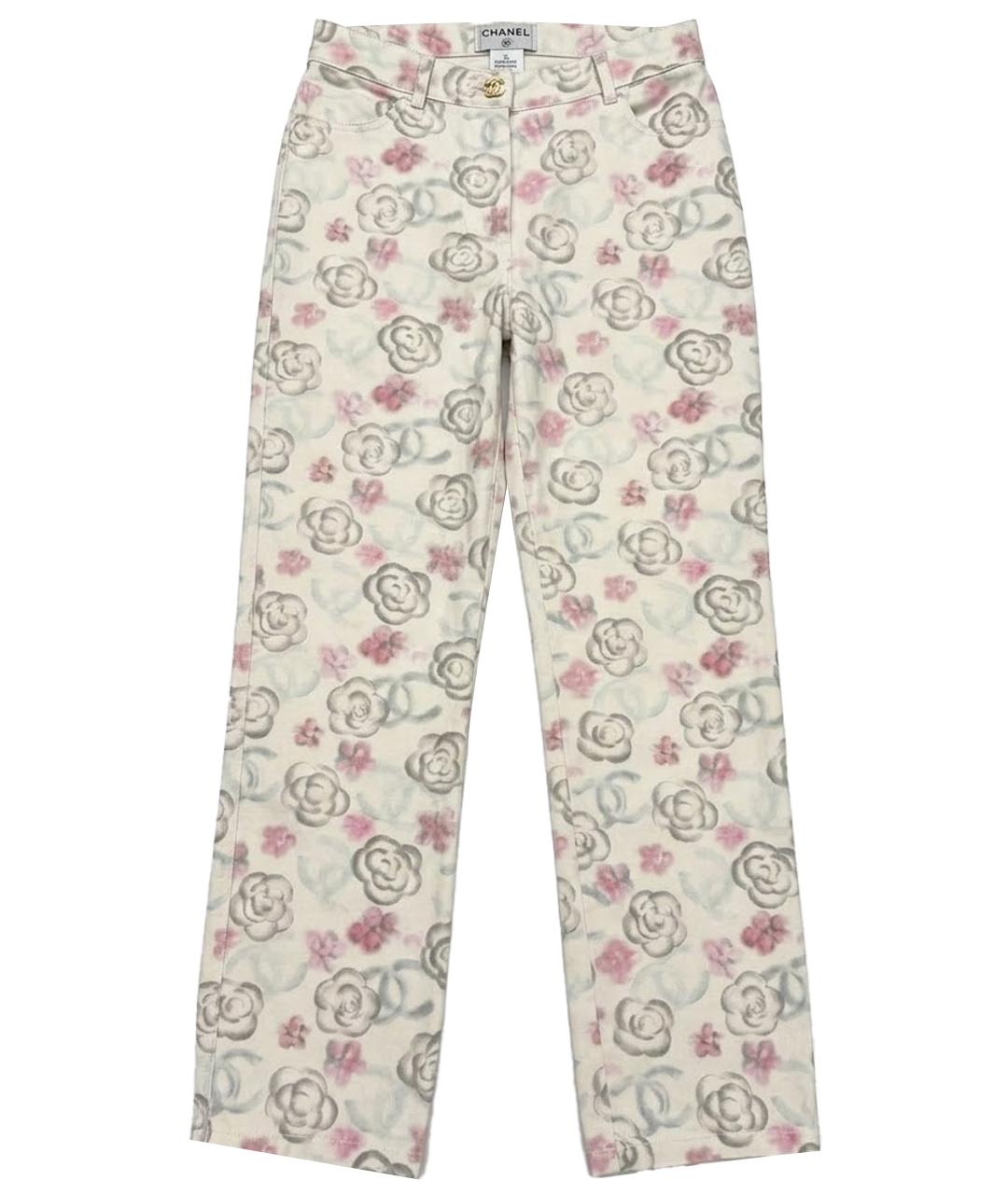 CHANEL Мульти хлопковые прямые джинсы, фото 1