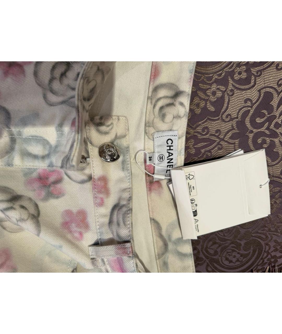 CHANEL Мульти хлопковые прямые джинсы, фото 3