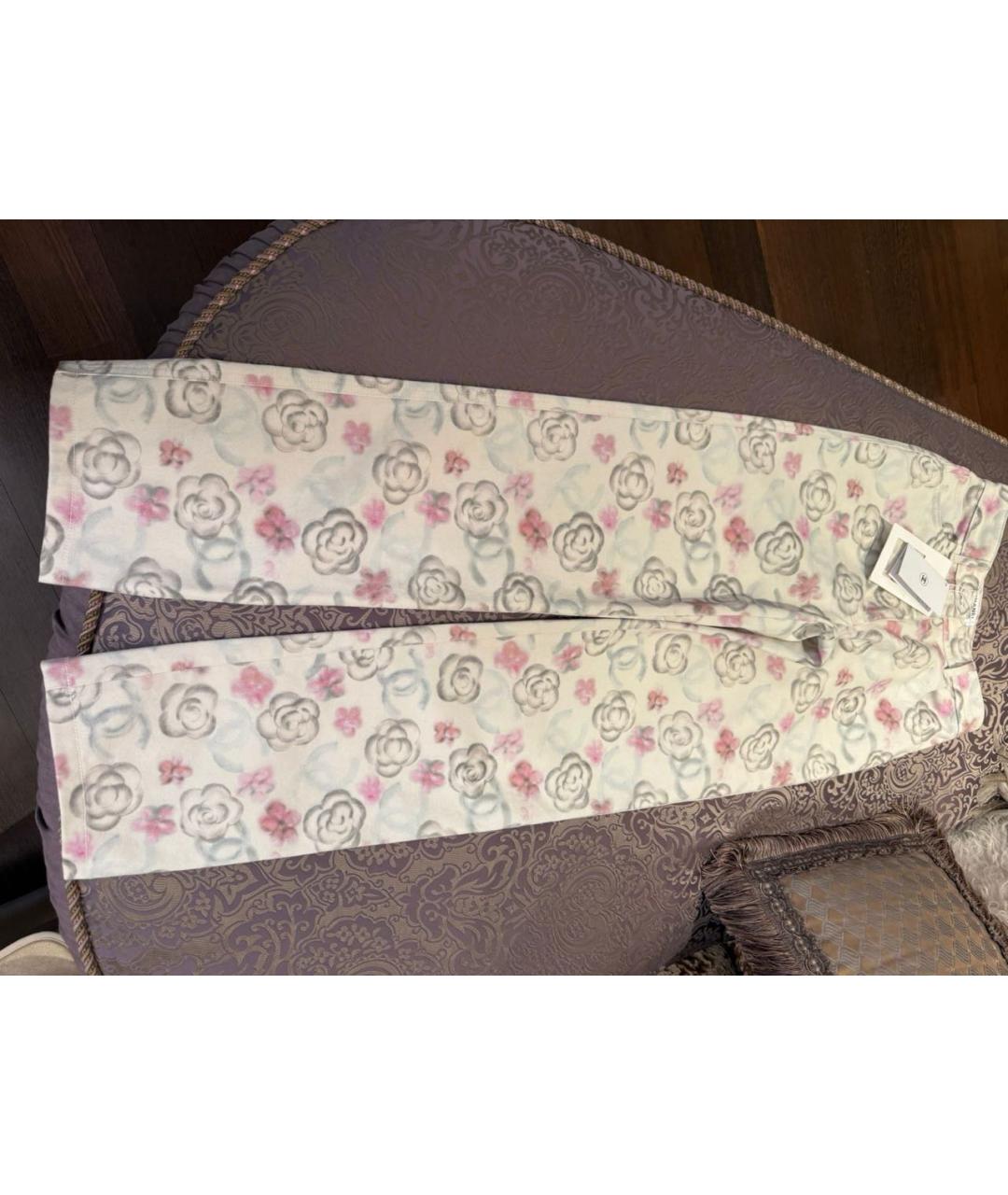 CHANEL Мульти хлопковые прямые джинсы, фото 7
