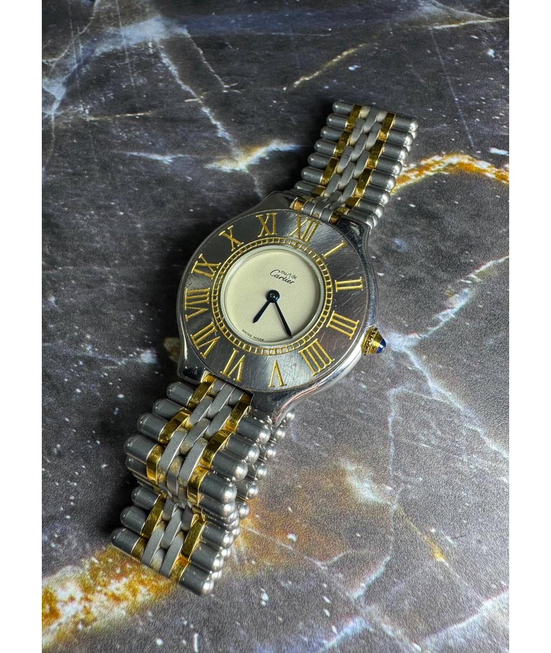 CARTIER Серебряные позолоченные часы, фото 2