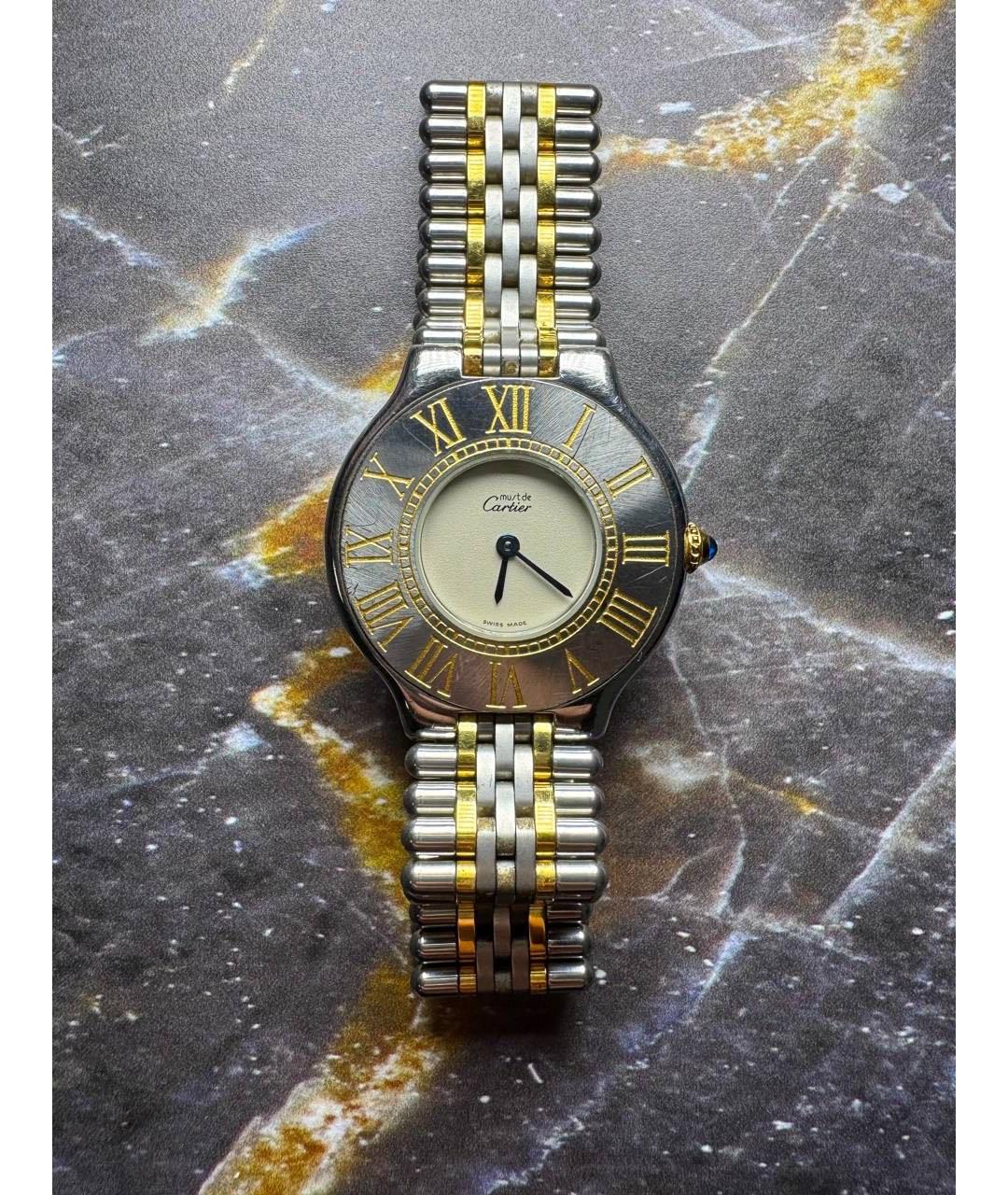 CARTIER Серебряные позолоченные часы, фото 5