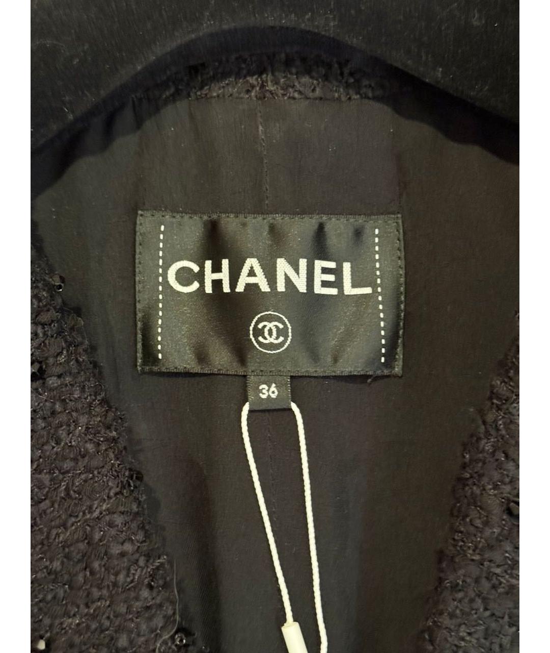 CHANEL Черный твидовый жилет, фото 3