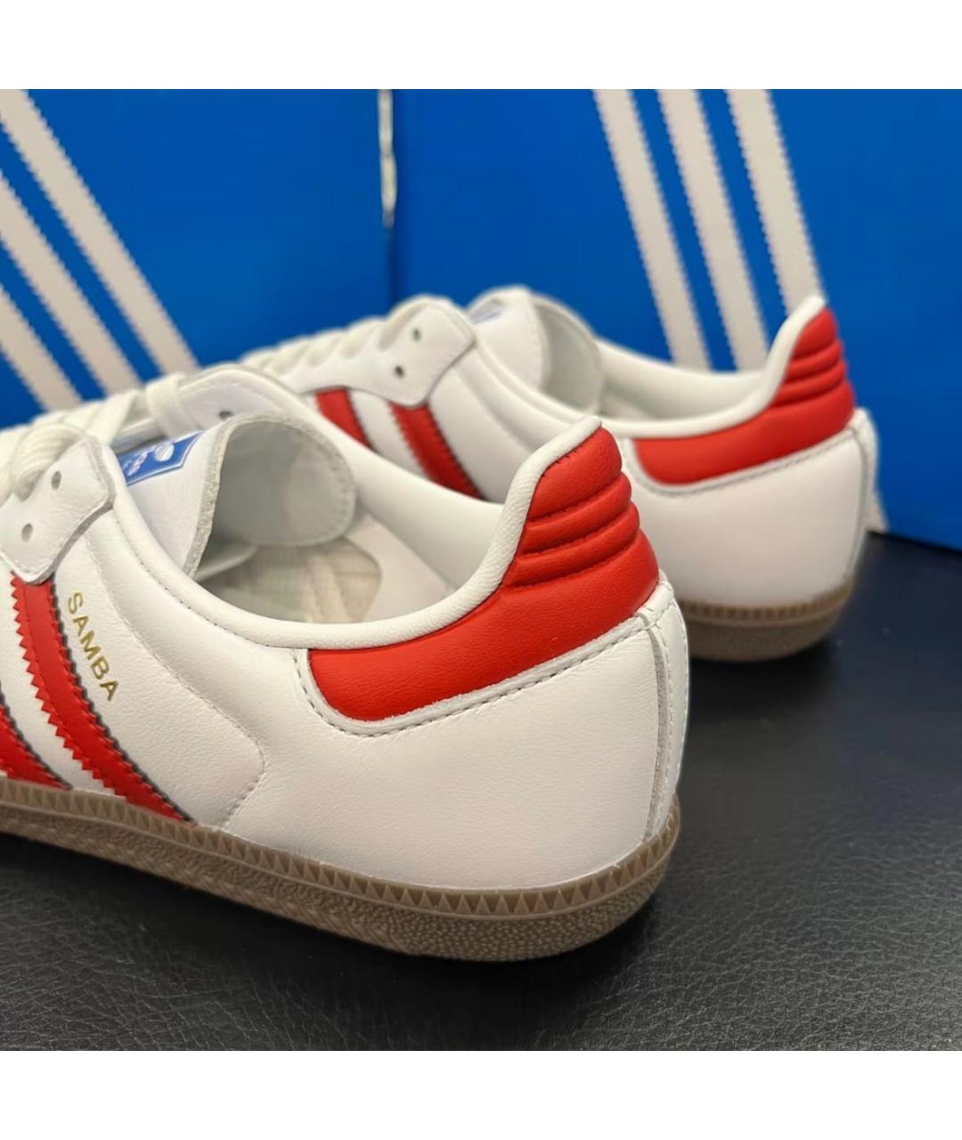 ADIDAS Белые кожаные кеды, фото 4