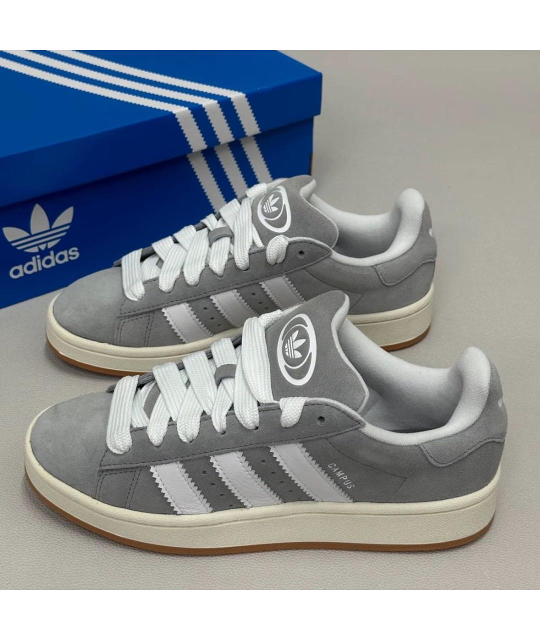 ADIDAS Серые замшевые кроссовки, фото 4