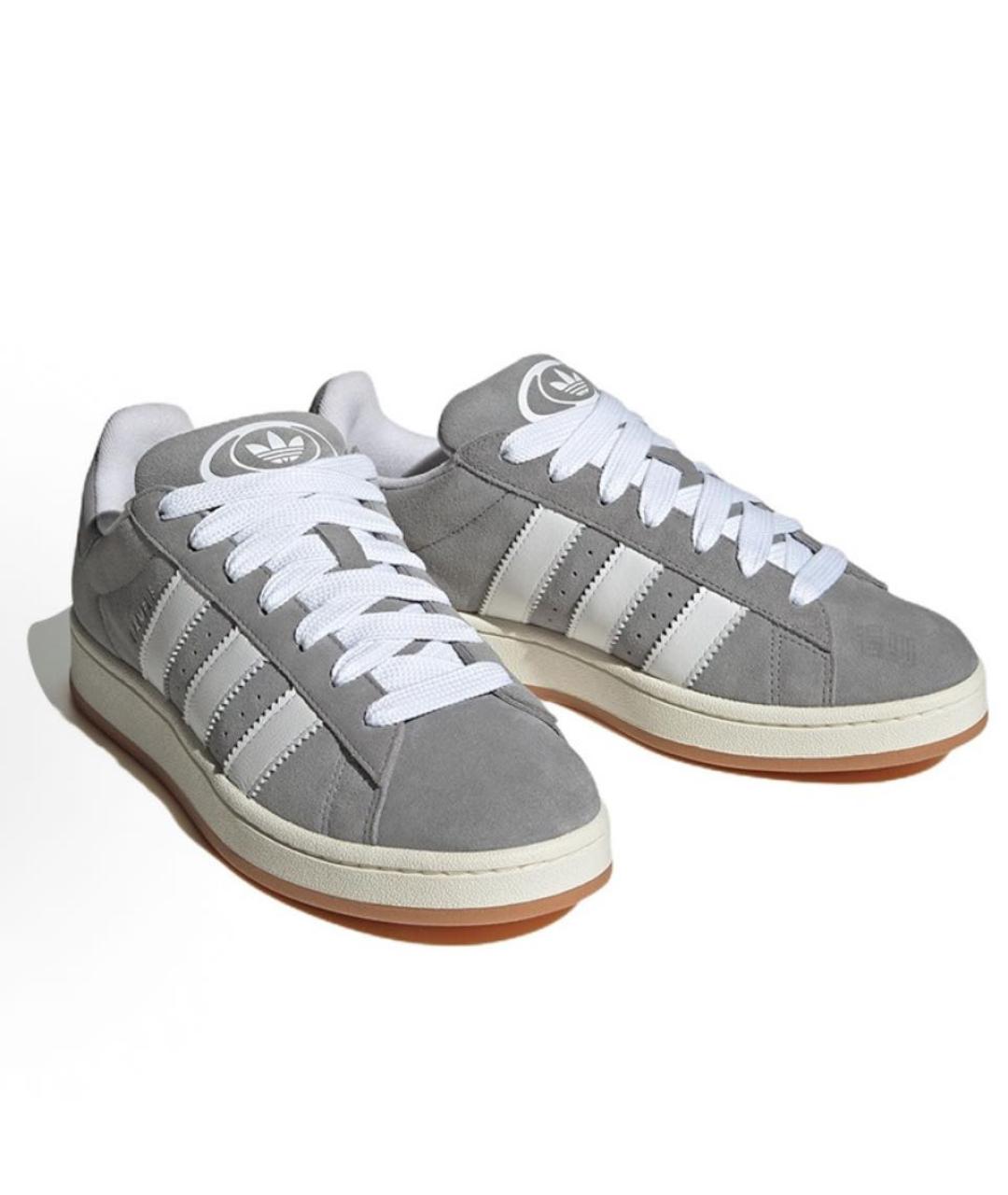 ADIDAS Серые замшевые кроссовки, фото 2