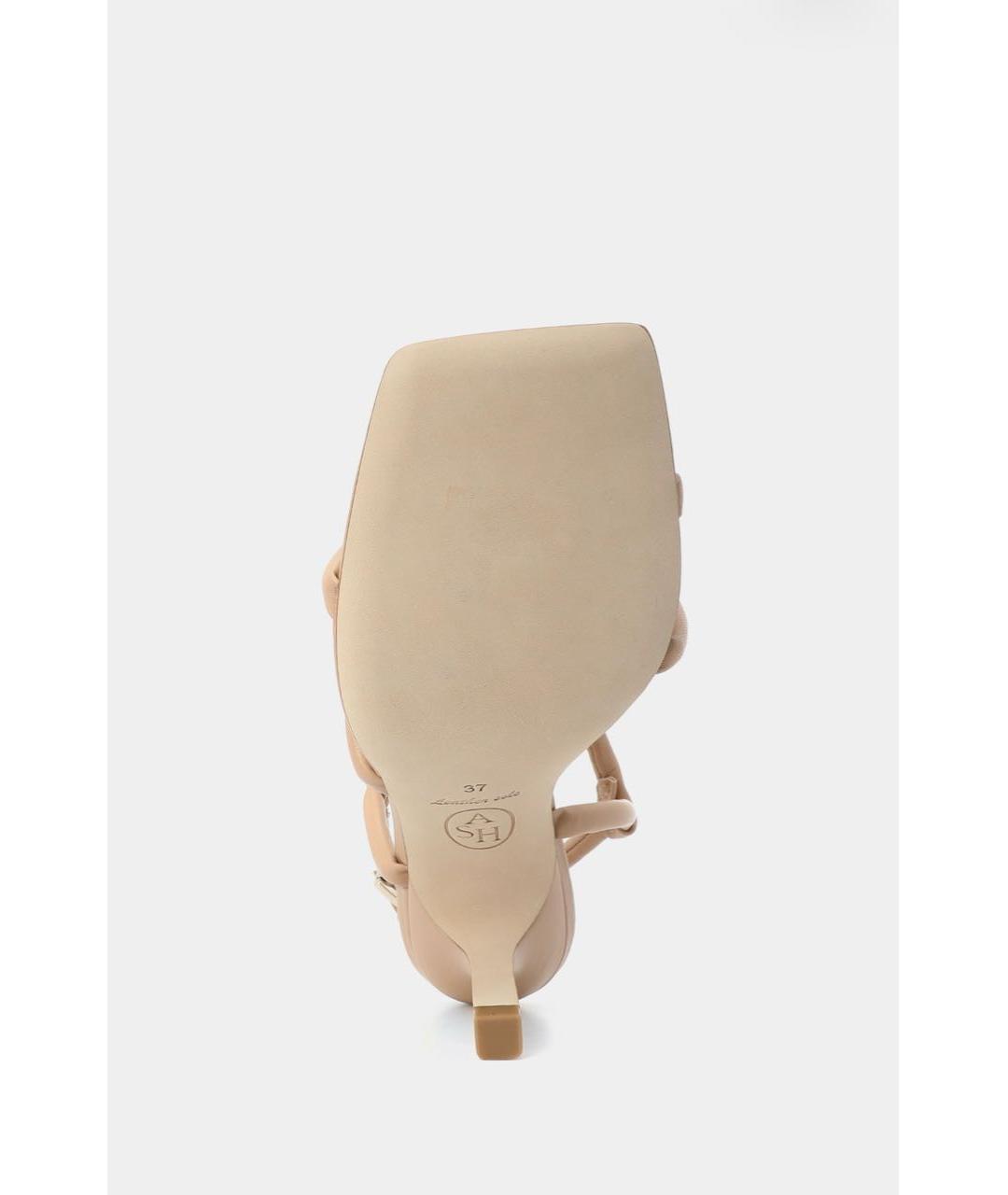 ASH Бежевые кожаные босоножки, фото 2