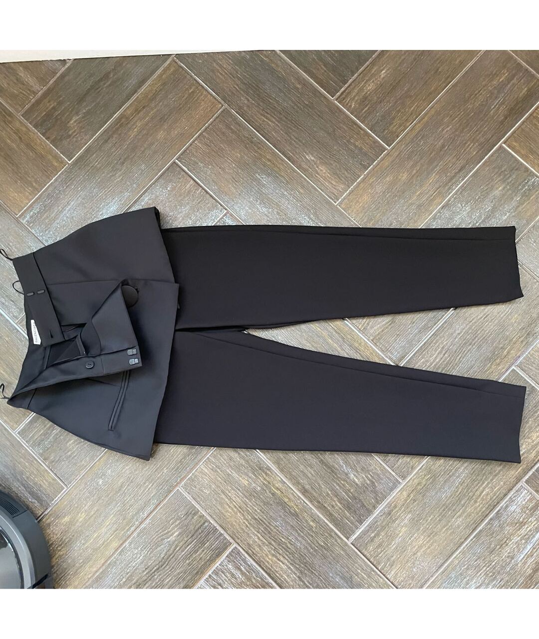 BALENCIAGA Черные полиамидовые брюки узкие, фото 7
