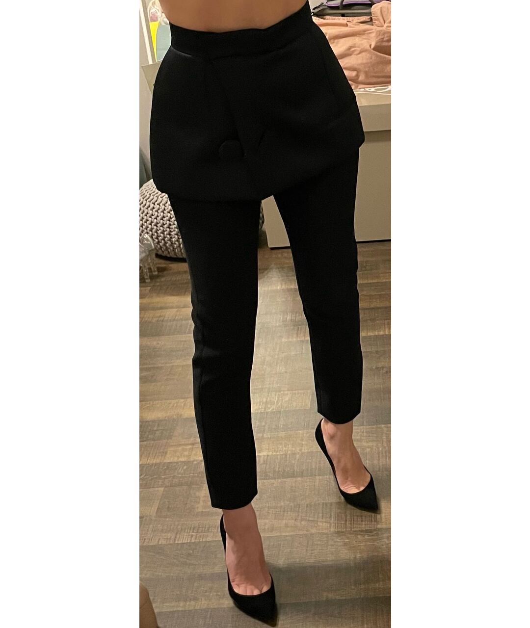 BALENCIAGA Черные полиамидовые брюки узкие, фото 8