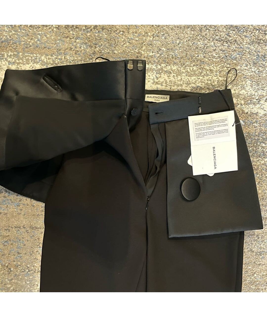 BALENCIAGA Черные полиамидовые брюки узкие, фото 3