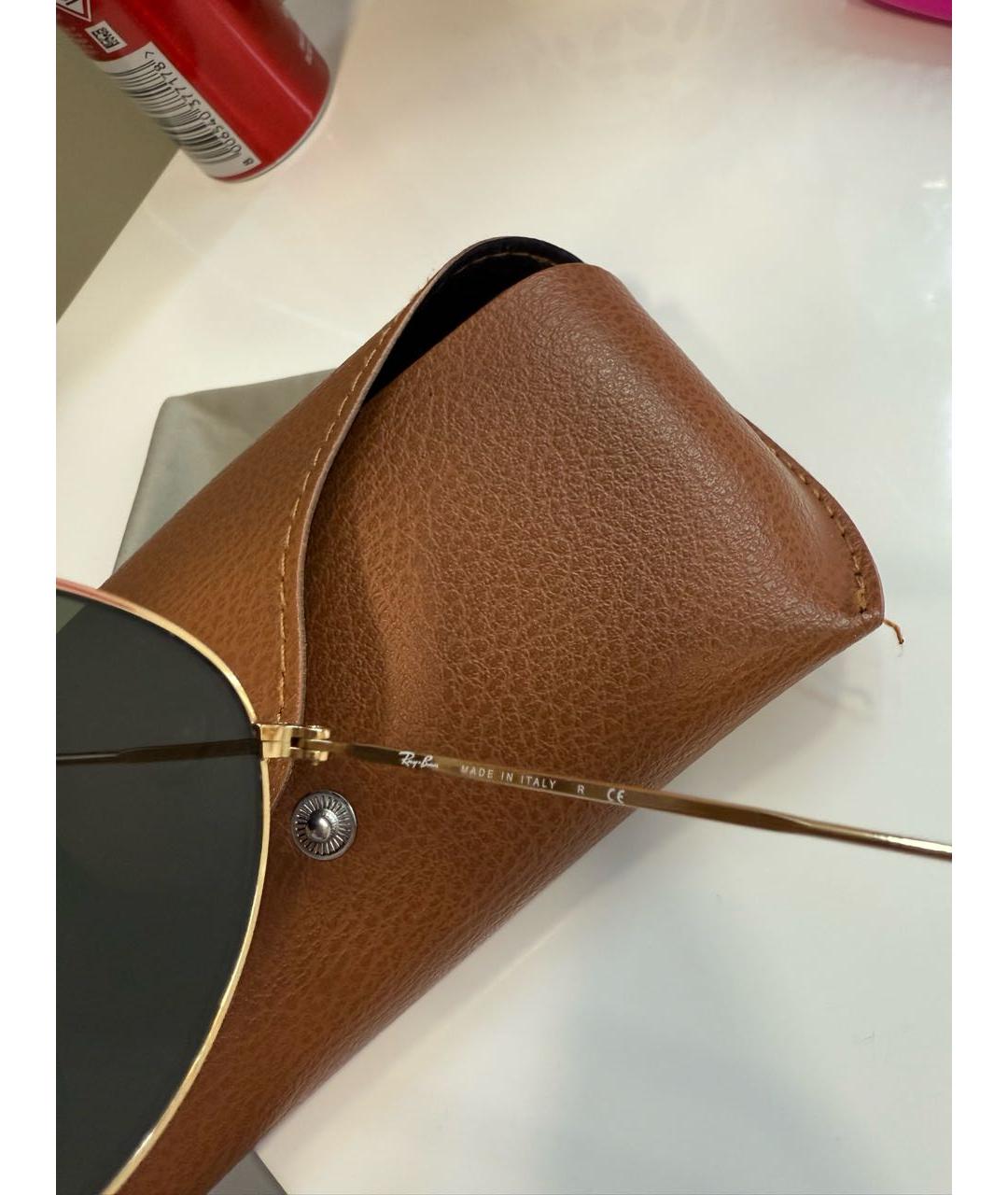 RAY BAN Голубые металлические солнцезащитные очки, фото 6