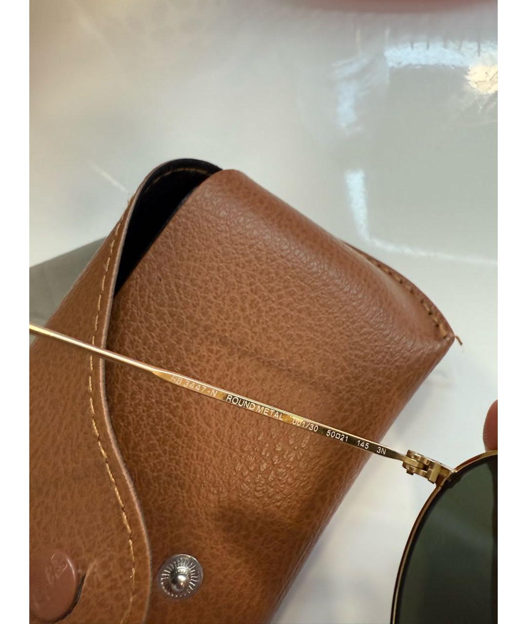 RAY BAN Голубые металлические солнцезащитные очки, фото 5