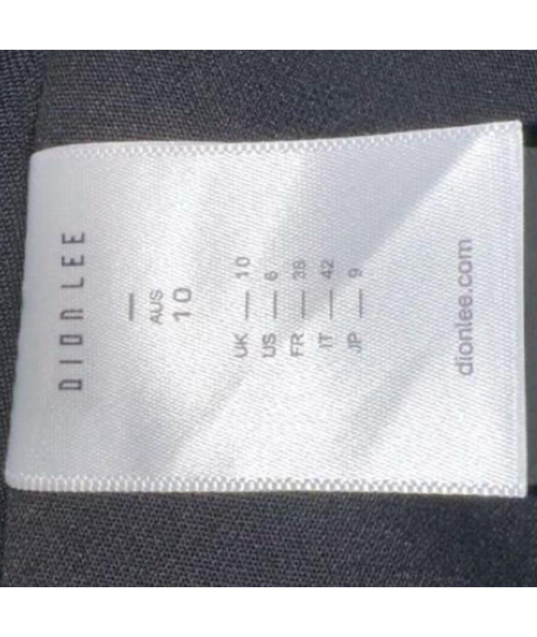 DION LEE Черная полиамидовая юбка мини, фото 7