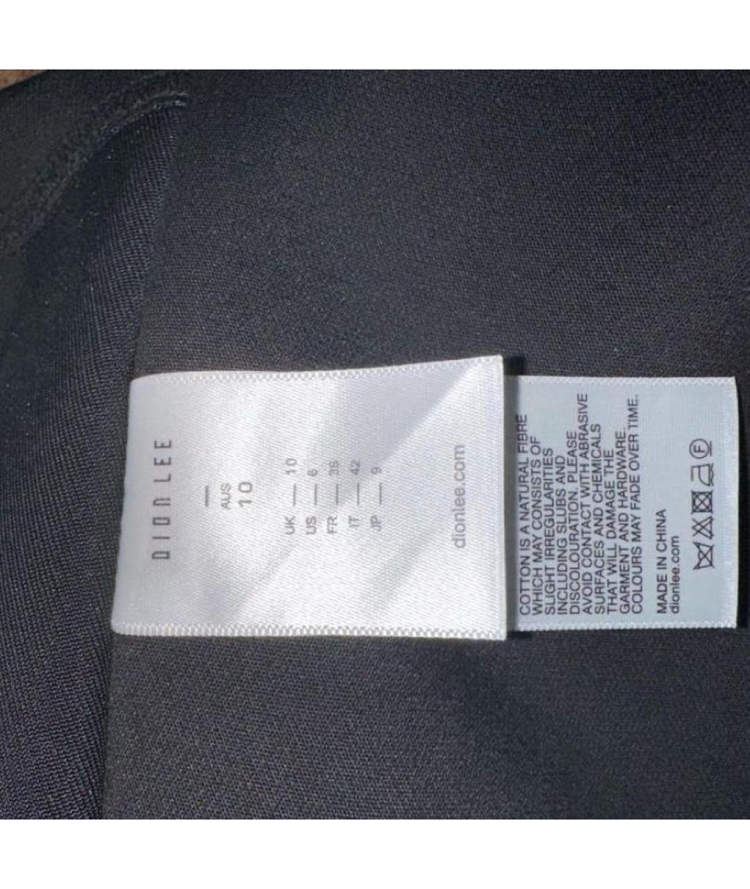 DION LEE Черная полиамидовая юбка мини, фото 5