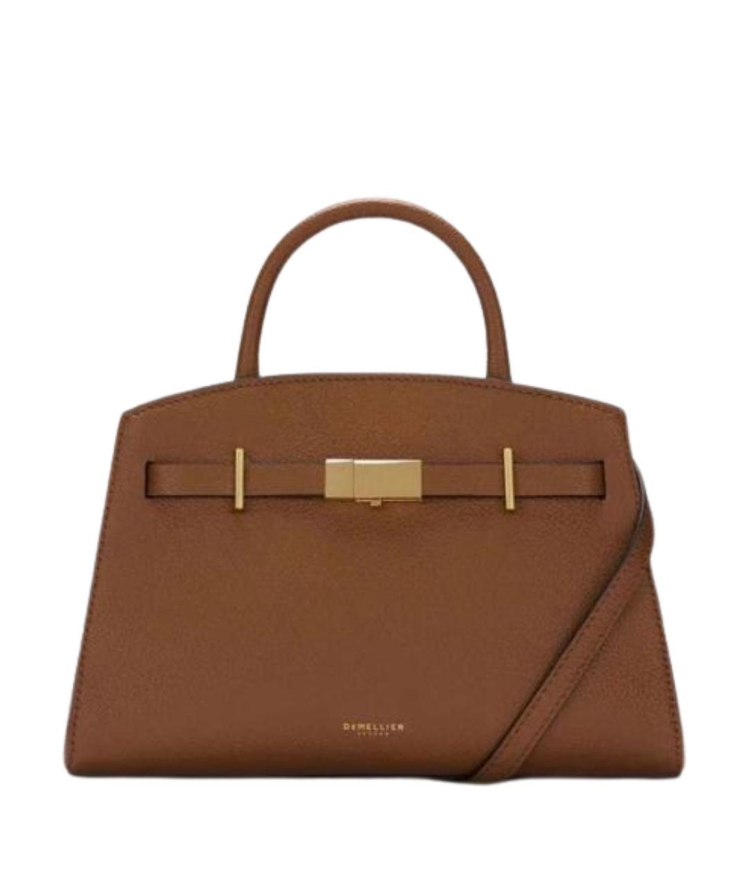 DEMELLIER Коричневая кожаная сумка с короткими ручками, фото 1