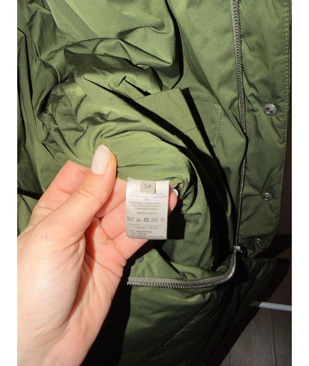 BOTTEGA VENETA Зеленая полиэстеровая куртка, фото 4