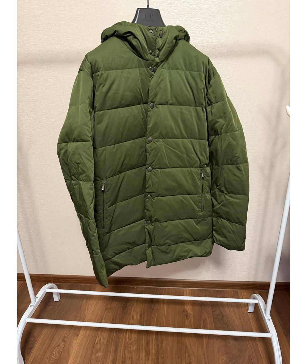 BOTTEGA VENETA Зеленая полиэстеровая куртка, фото 5