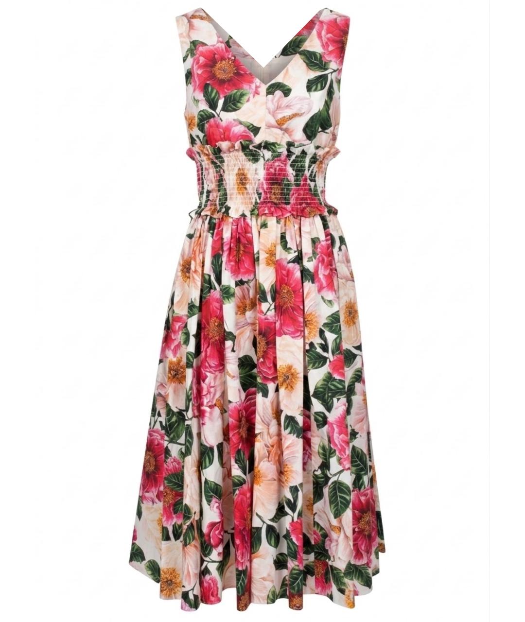 DOLCE&GABBANA Мульти хлопковое повседневное платье, фото 1